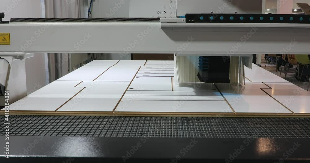 Wood Panel Cnc Cutting Machinery in Factory Production