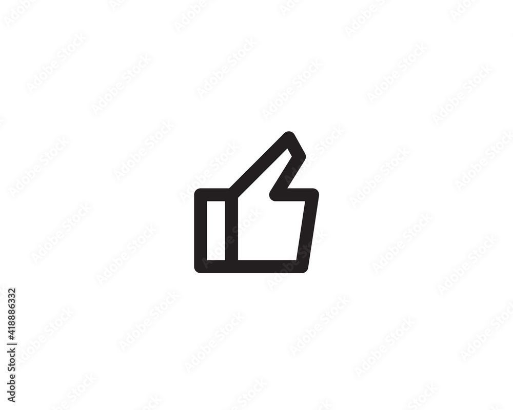 Like icon vector, thumb up vote icon for social media and network. Like icon vector, thumb up vote icon for social media and network.