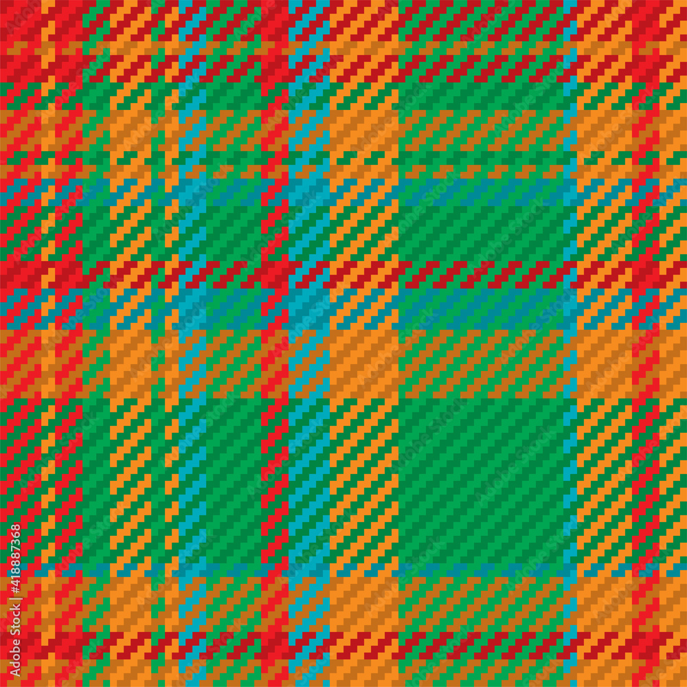 Seamless pattern of scottish tartan plaid. Repeatable background with check fabric texture. Vector backdrop striped textile print.