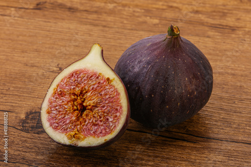 Sweet purple slice of fig