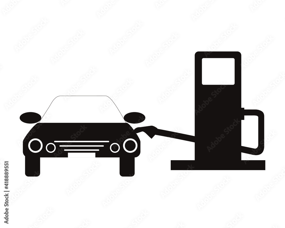 car vector illustration design is refueling. refueling point sign car vector illustration design is refueling. refueling point sign