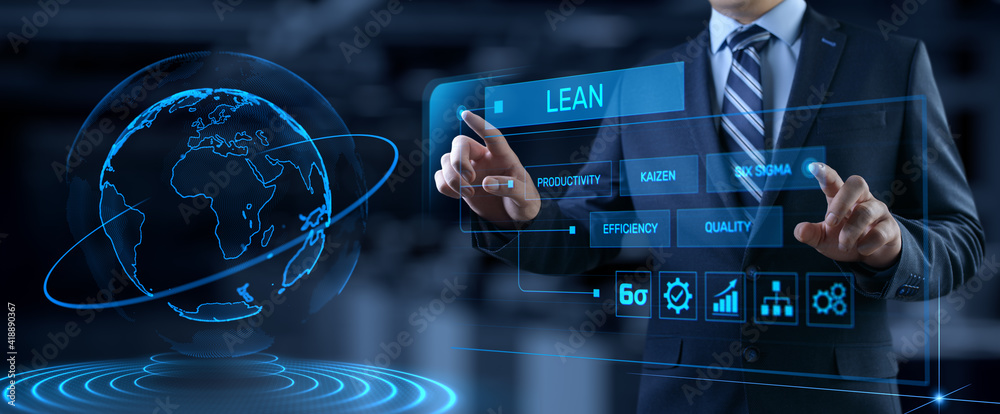 Lean manufacturing DMAIC Six sigma technology concept. Lean manufacturing DMAIC Six sigma technology concept.