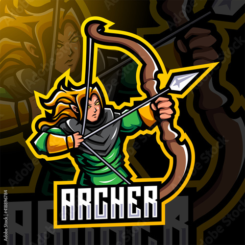 Archer esport mascot logo design