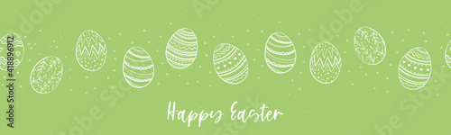 Cute hand drawn Easter banner, creative and fun, great for social media, cards, invitations - vector design