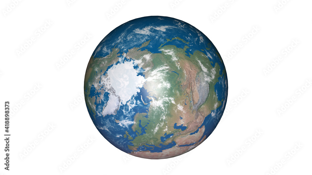 earth globe on white background 
