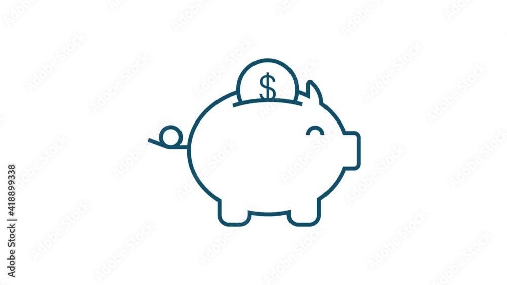 Money, finance, payments. Set outline web icon. Motion graphics. Money, finance, payments. Set outline web icon. Motion graphics.