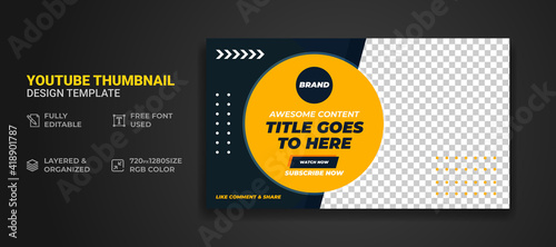 Youtube thumbnail and web banner template