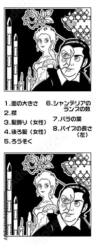 オペラ座の怪人（間違い探しー答えつき）