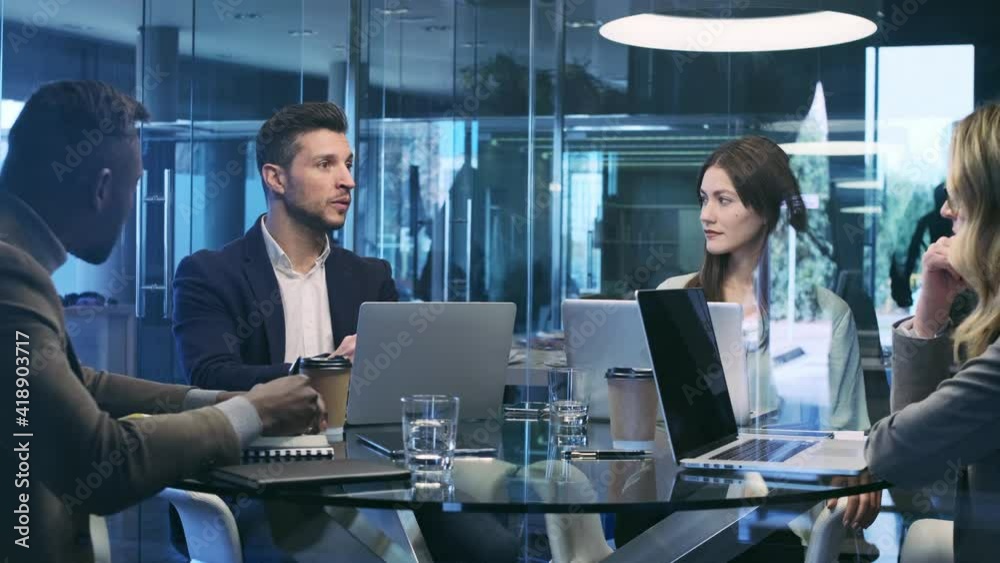 Entrepreneurs in meeting talking business