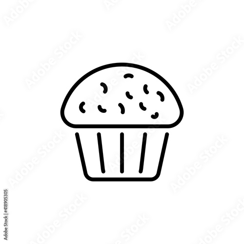 Muffin icon in vector. Logotype