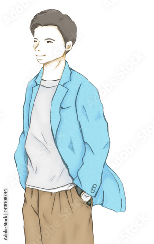 Wallpaper Mural さわやかなカジュアルファッションの男性 Torontodigital.ca