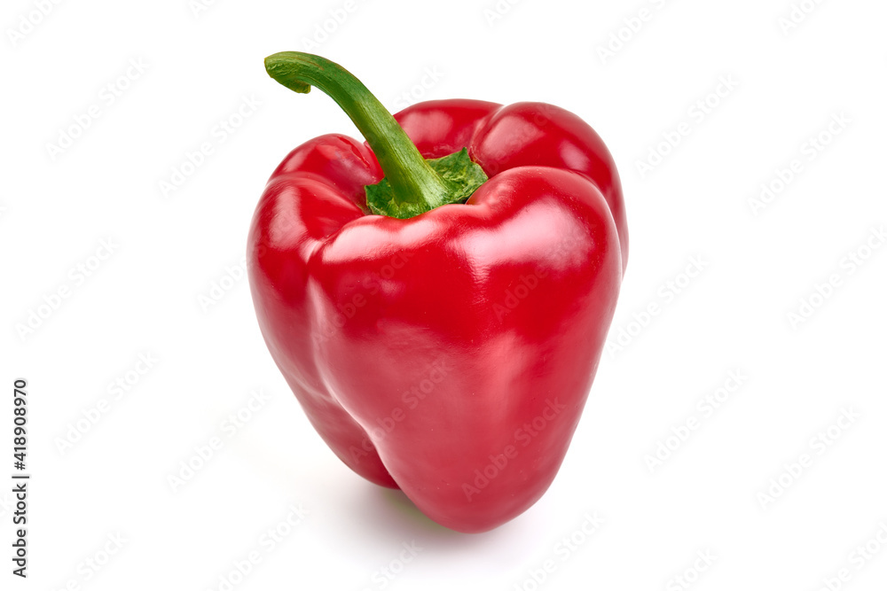 Fresh paprika, Bell Pepper, isolated on white background. High resolution image