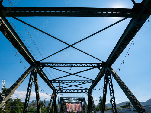 Iron Bridge behind The Blue Sky
