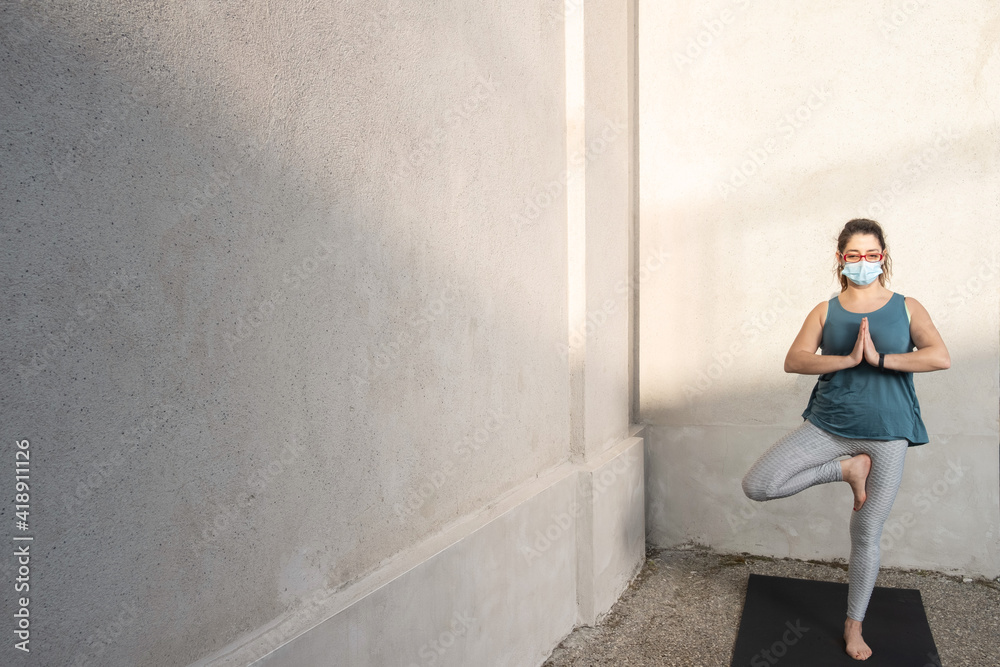 Fototapeta premium woman practicing yoga