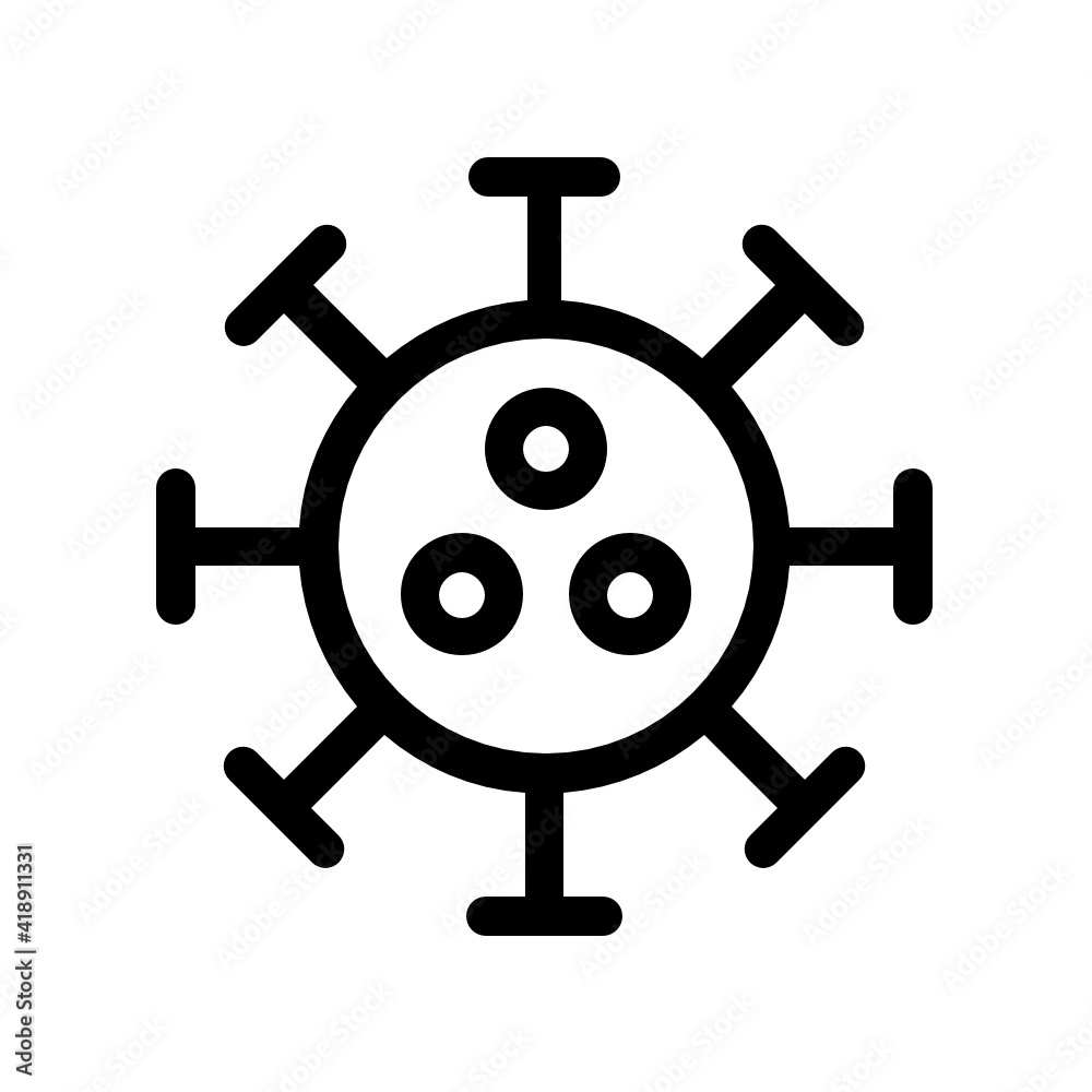 Virus vector icons isolated on white background Virus vector icons isolated on white background