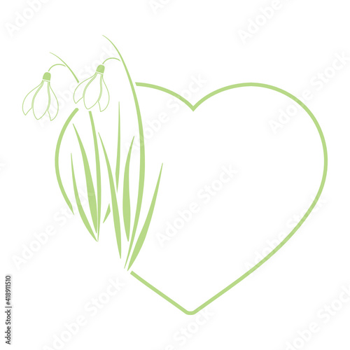 spring snowdrop flower