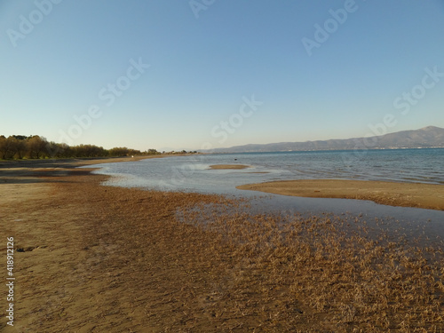 summer in the coast close to sea  city Oropos Greece 