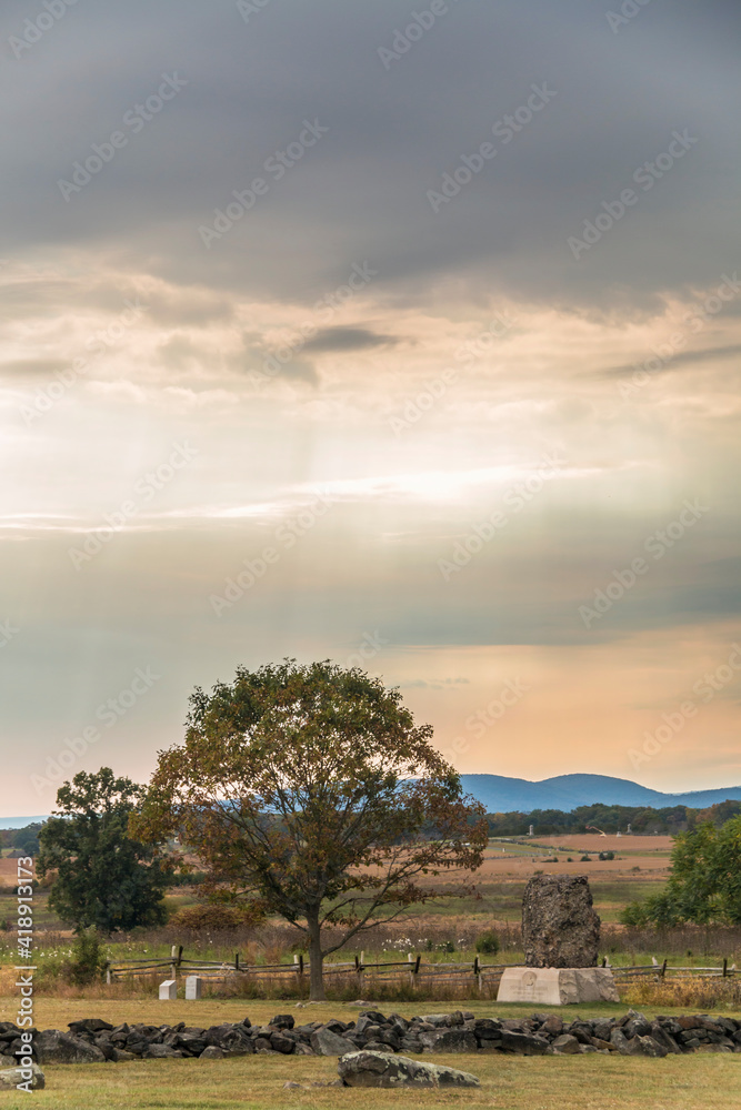 Gettysburg battle field in Pennsylvania. Gettysburg battle field in Pennsylvania.