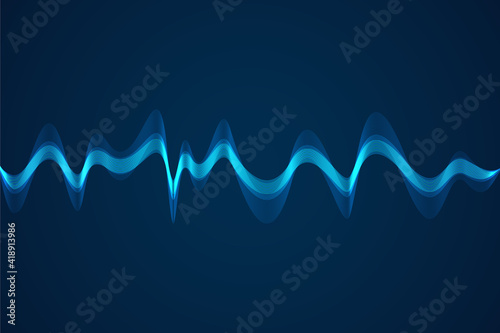 Sound wave background. Wave of musical soundtrack