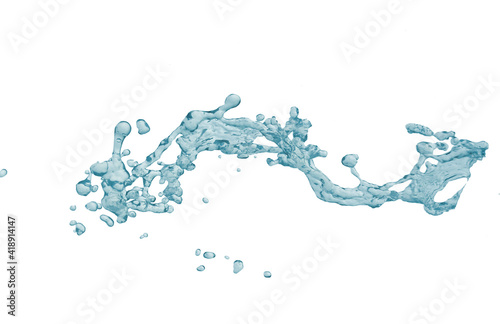  Drinking water isolated on white background