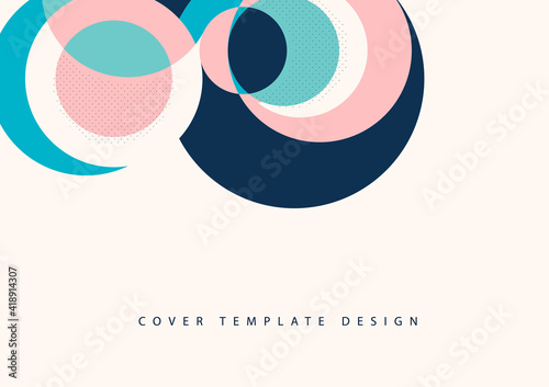 Abstract background with colorful paper cut shapes. Corporate design. Template for a poster, banner, business card, postcard. Vector