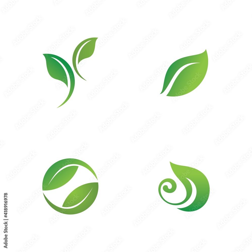 Logos of green Tree leaf ecology Logos of green Tree leaf ecology