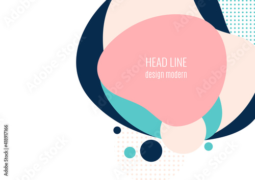A poster with flowing colored shapes. Corporate template design for covers, posters, banners, flyers, presentations and reports. Vector
