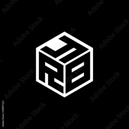 RBY letter logo design with black background in illustrator, cube logo, vector logo, modern alphabet font overlap style. calligraphy designs for logo, Poster, Invitation, etc.
