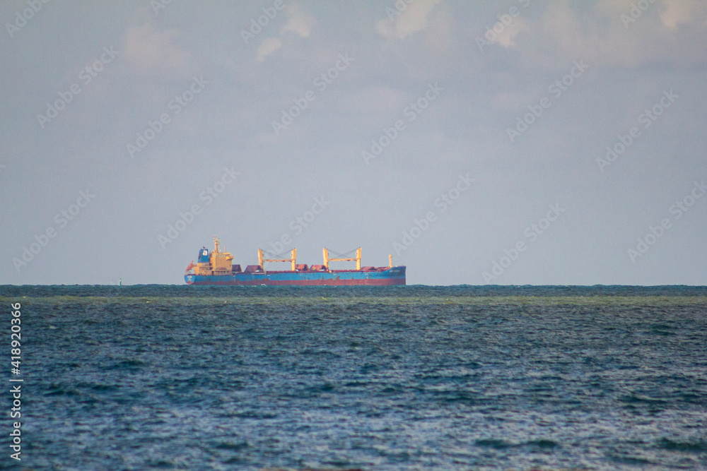 cargo ship in the sea