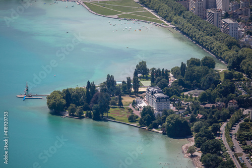 A beautiful luxury hotel, the Hotel Imperial Palace Casino, at the heart of the French alps near Lake Annecy in Annecy, France