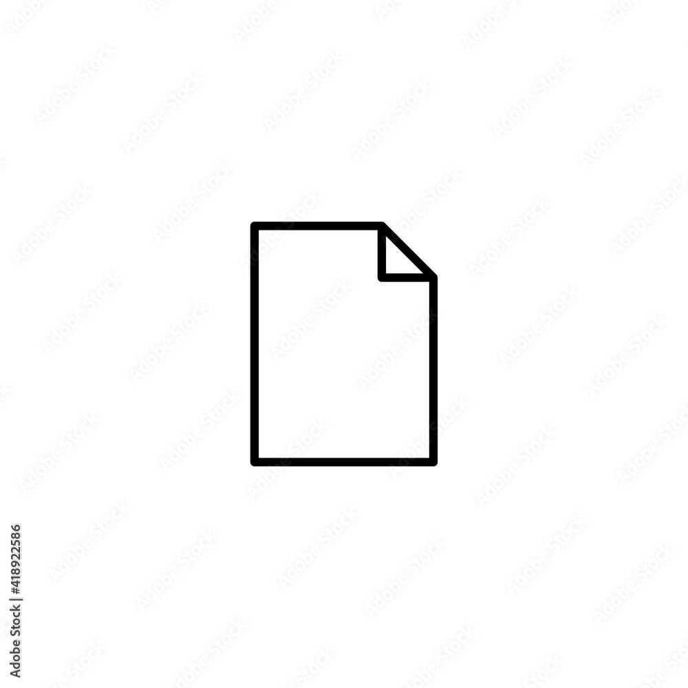 Document icon vector for web, computer and mobile app Document icon vector for web, computer and mobile app