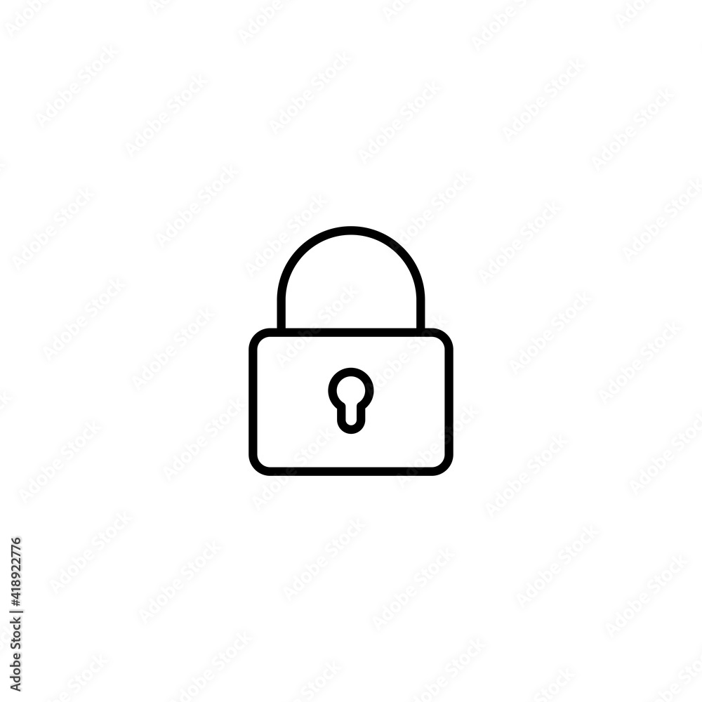 Lock icon vector for web, computer and mobile app Lock icon vector for web, computer and mobile app