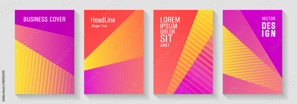 Brochure cover layouts vector geometrics.