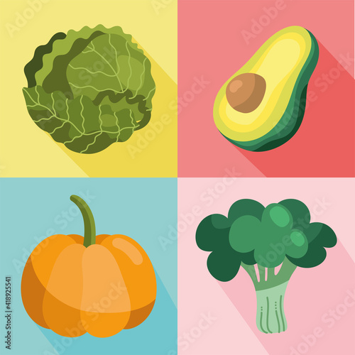 set of vegetables