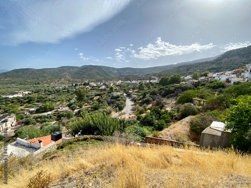 View from Kritsa town Crete Island