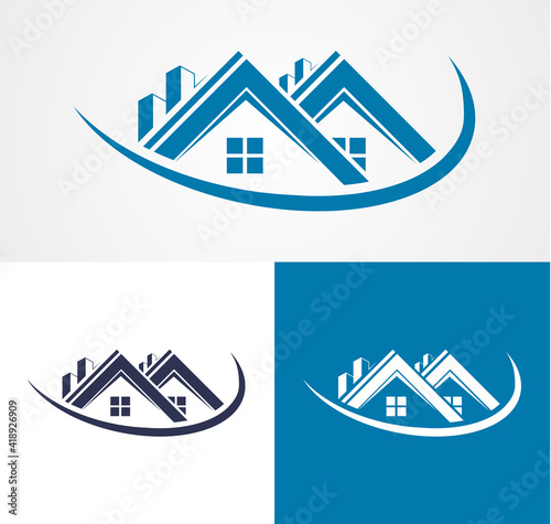 Real estate corporate logo. Real estate logo vector template. Corporate real estate logo