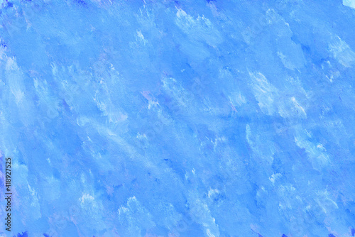 hand drawn blue watercolor paint background. 