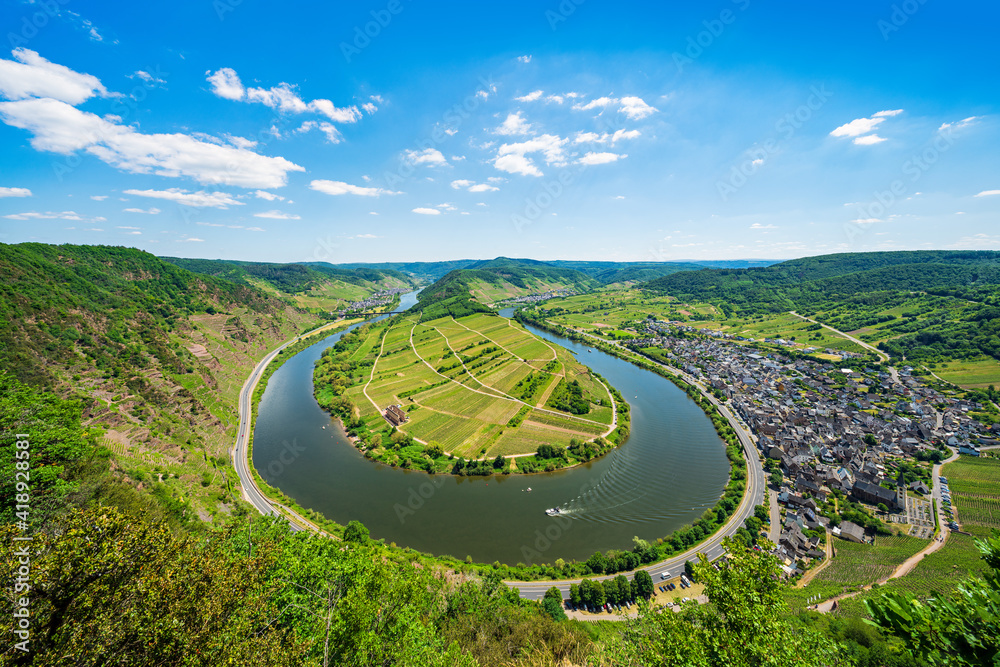 Aussicht auf die Moselschleife, Rheinland-Pfalz, Deutschland	