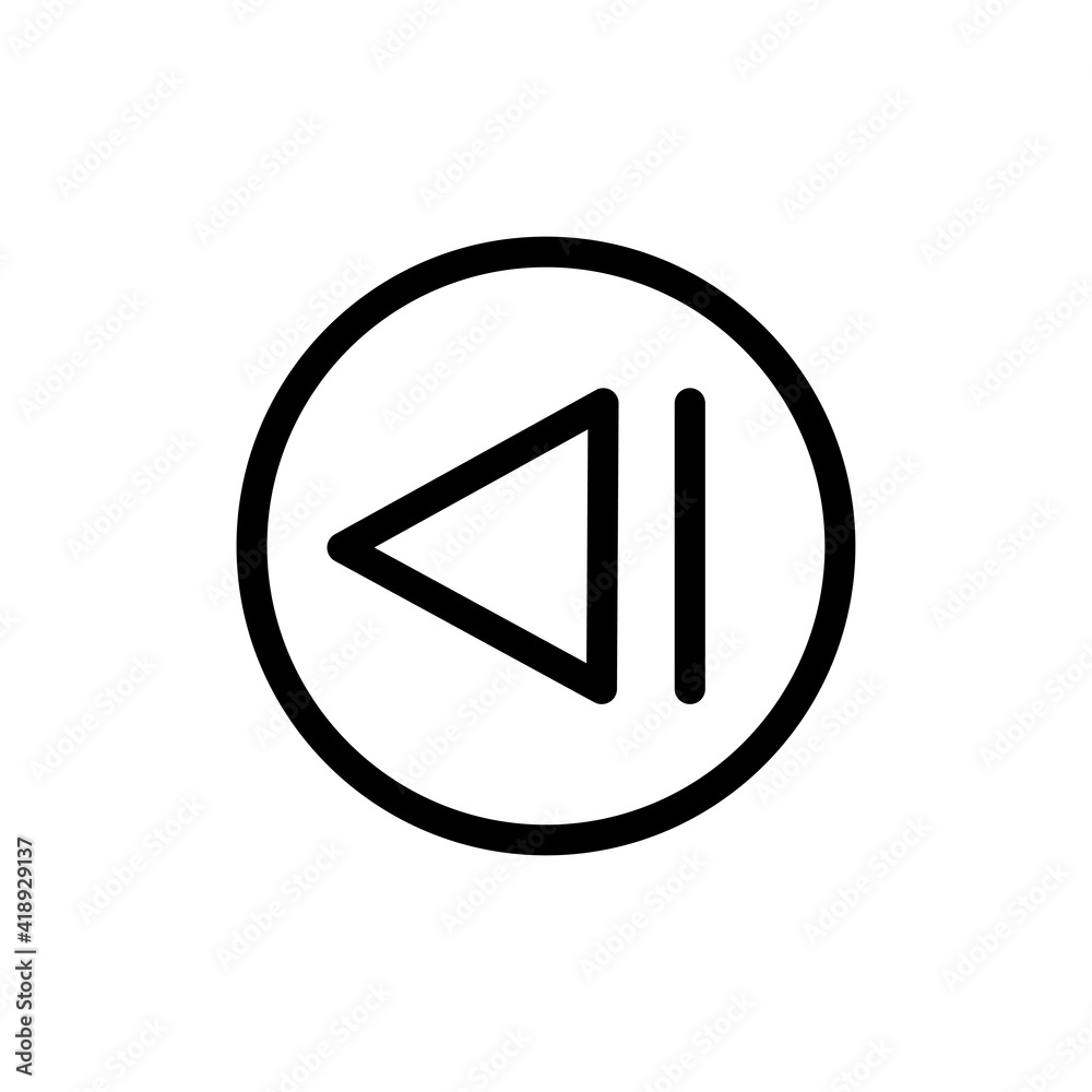 previous line icon, circle. simple illustration. mobile concept app line icon and web design. Editable stroke. Design template vector previous line icon, circle. simple illustration. mobile concept app line icon and web design. Editable stroke. Design template vector