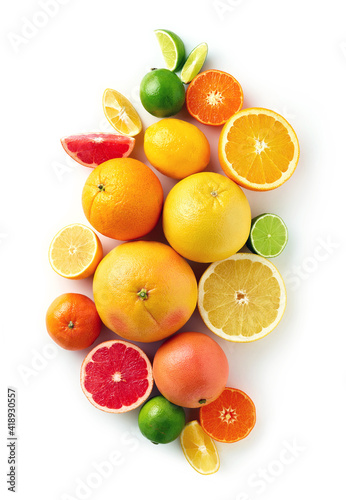 Creative composition of colorful citrus fruits © baibaz