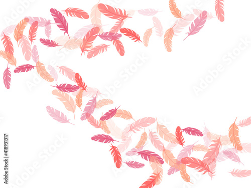 Falling feather elements soft vector design.