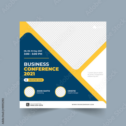 business conference social media post template 