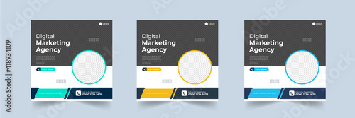 digital marketing agency social media post template