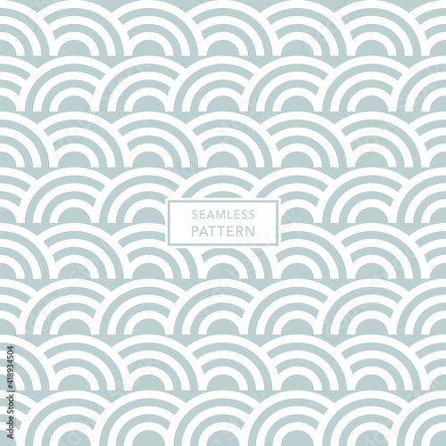 Cover template design with green and white geometric pattern