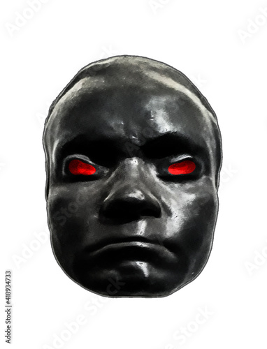 Black Man Mask Isolated Photo