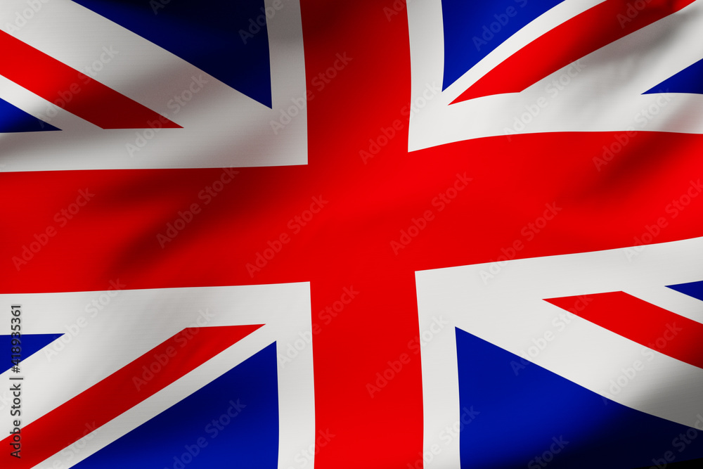 Fototapeta premium UK flag, Union Jack.3d illustration