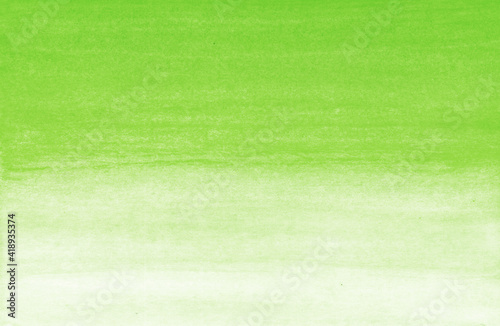 hand drawn green gradation. watercolor paint background.