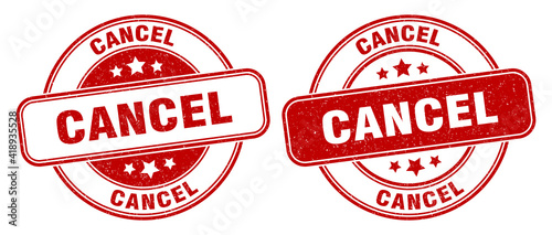 cancel stamp. cancel label. round grunge sign