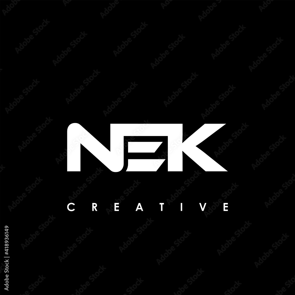 NEK Letter Initial Logo Design Template Vector Illustration NEK Letter Initial Logo Design Template Vector Illustration