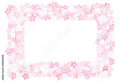 Wallpaper Mural 桜の花びら四角のフレーム5 Torontodigital.ca